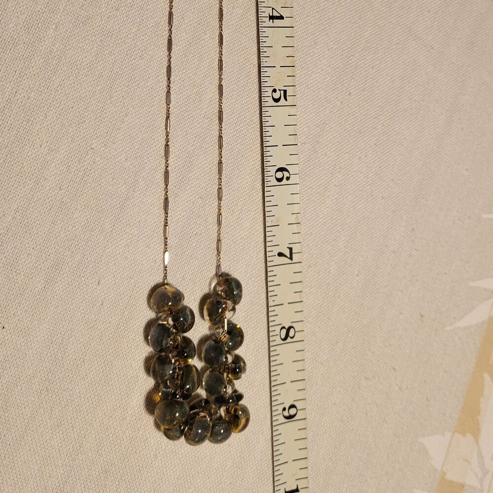 Handmade Glass Bead Necklace on Italian Silver Chain - Picture 2 of 8